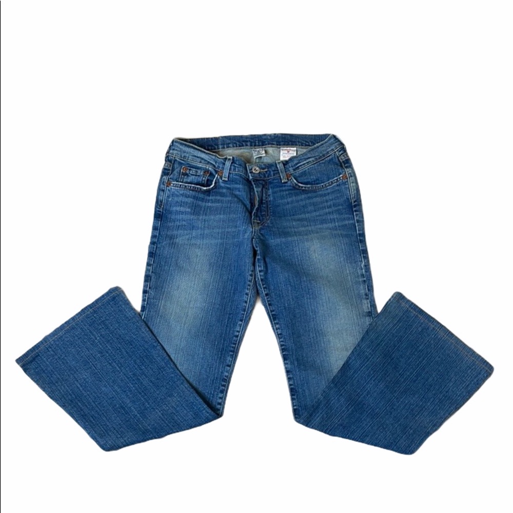 Lucky Brand Dungarees 6/28 blue jeans/ distressed